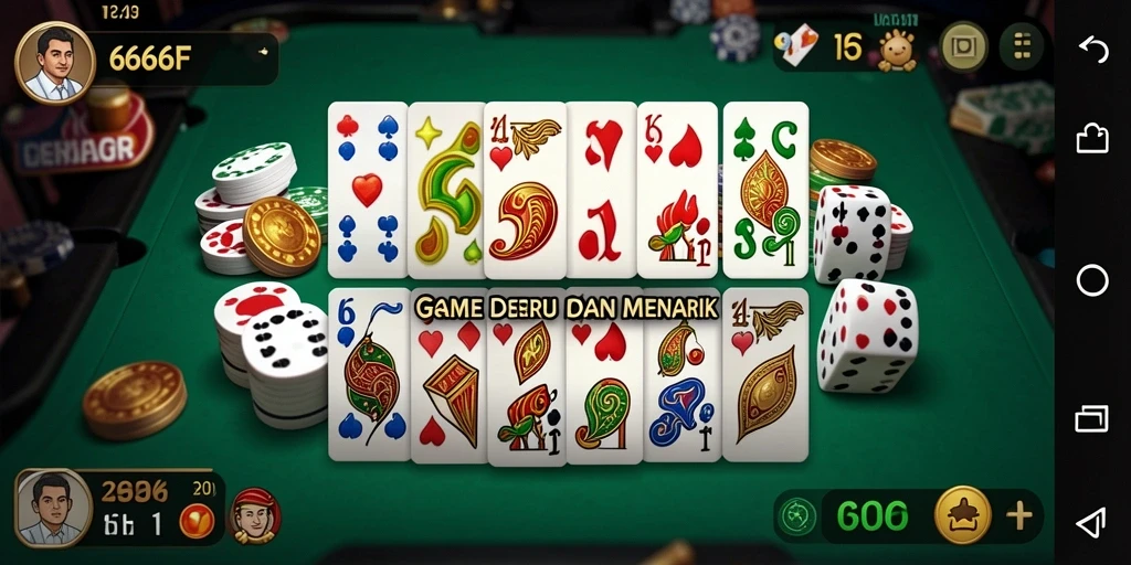 Tampilan gameplay seru dan interaktif dari game Domino 666F.