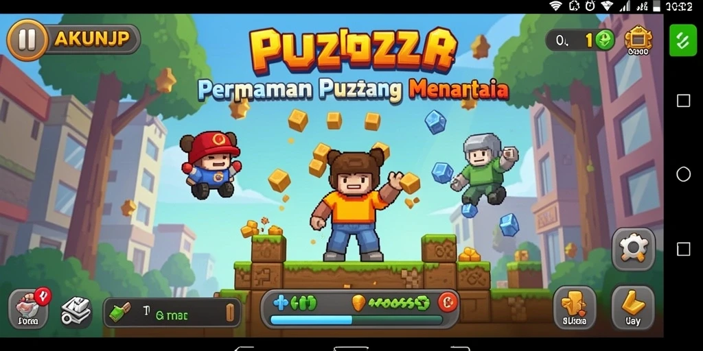 Tangkapan layar gameplay AKUNJP yang menampilkan tantangan puzzle menarik.