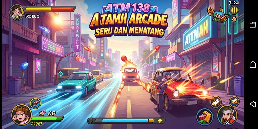 Screenshot gameplay Arcade ATM138 yang mengasyikkan dan penuh tantangan.