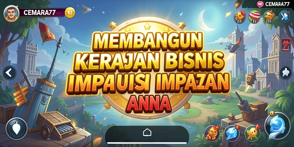 Tampilan gameplay CEMARA77 dengan berbagai elemen bisnis yang menarik.