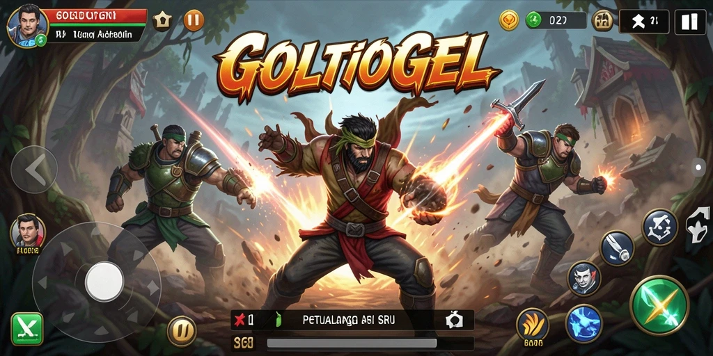 Screenshot GOLTOGEL menampilkan aksi seru dengan gameplay yang mendebarkan.