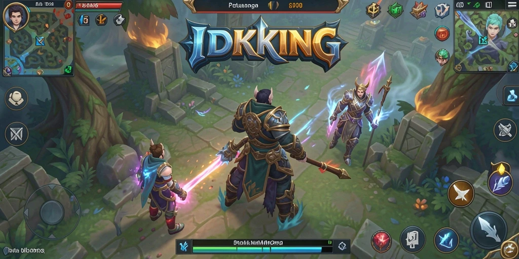 Screenshot gameplay fantastis IDRKING yang penuh aksi MMORPG.