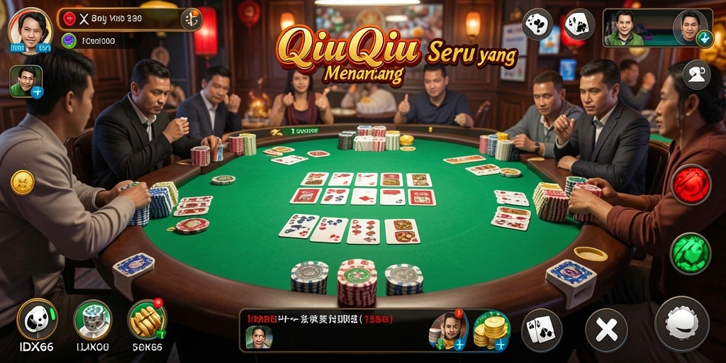 Tampilan gameplay QiuQiu di IDX66 yang menegangkan dan interaktif.