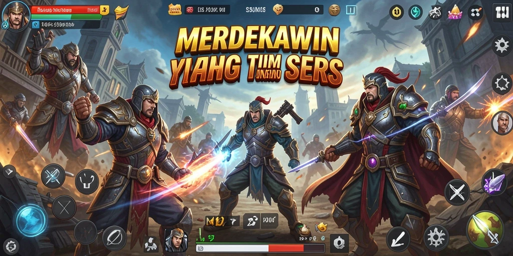 Tampilan gameplay seru di MERDEKAWIN dengan aksi FPS yang intens.