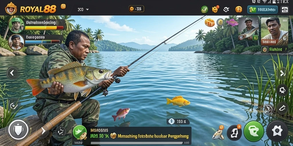 Screenshot gameplay ROYAL88 menampilkan pengalaman memancing yang menawan.