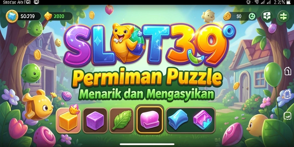 Screenshot utama SLOT39 menampilkan gameplay Puzzle yang menantang.