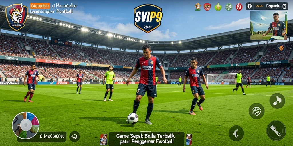 Screenshot menampilkan pertandingan sepak bola seru di SVIP9.