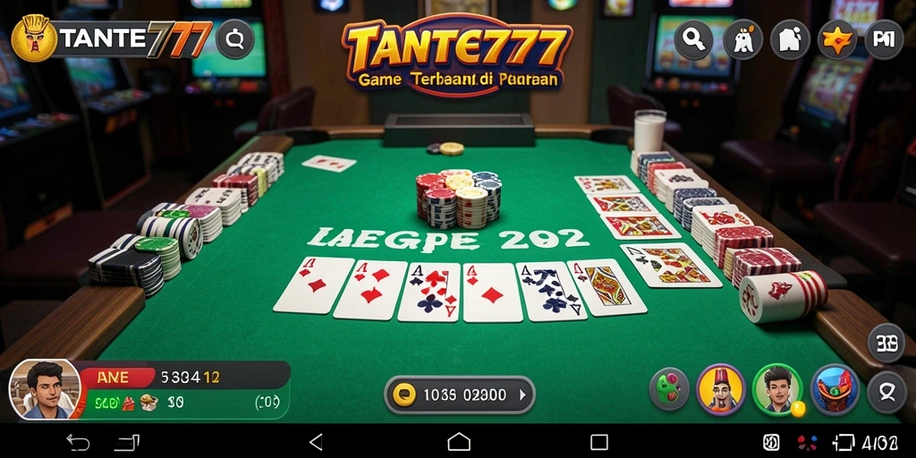 Tampilan gameplay seru dari TANTE777 saat bermain Gaple.