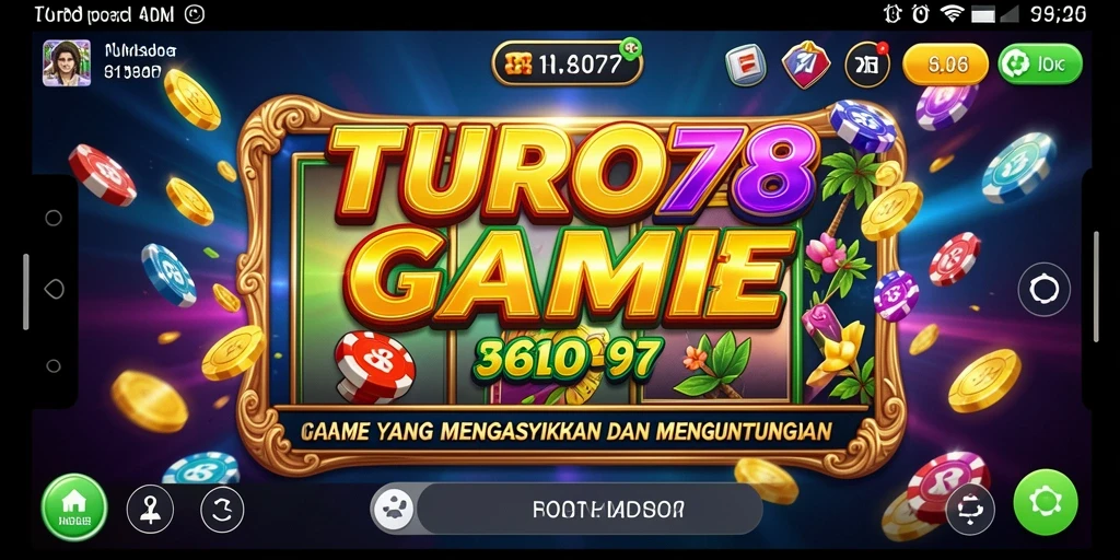 Tampilan gameplay menarik dari TURBO78 dengan grafis berwarna-warni.