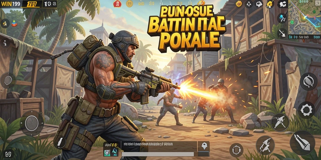Gameplay mendebarkan dari WIN199 dalam suasana Battle Royale.