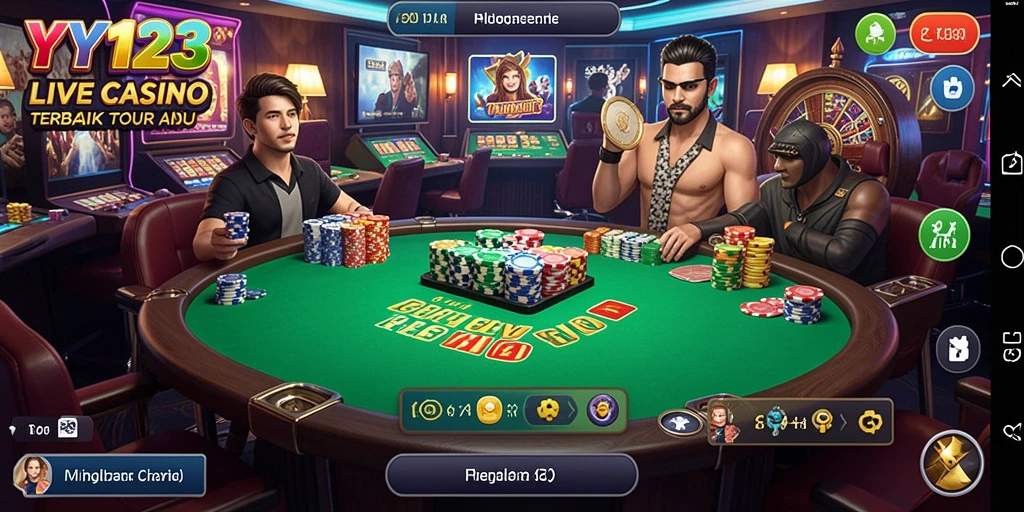 Tampilan menarik dan interaktif dari gameplay <strong>YY123</strong> di Live Casino.